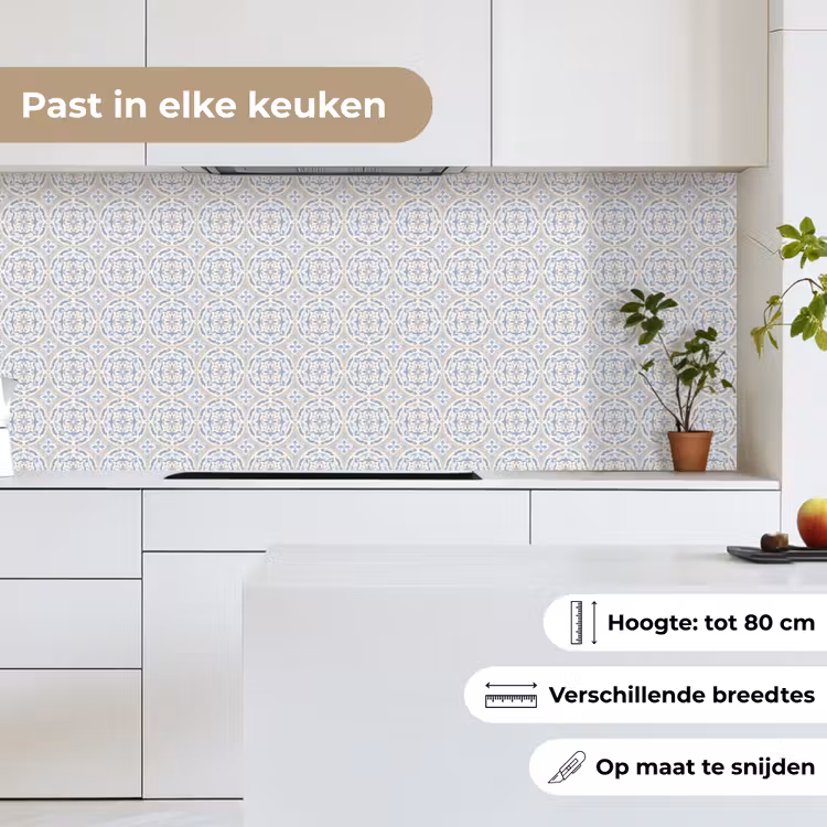 Tegel - Patroon - Meerkleurig keuken achterwand 2 middel 871 -3d