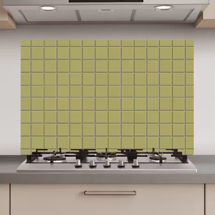 Tegel - Patroon - Olijfgroen keuken achterwand spatscherm klein 900 -3d_website