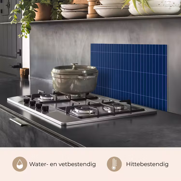 Tegels - Langwerpig - Blauw keuken achterwand spatscherm klein 900 -usp_NL