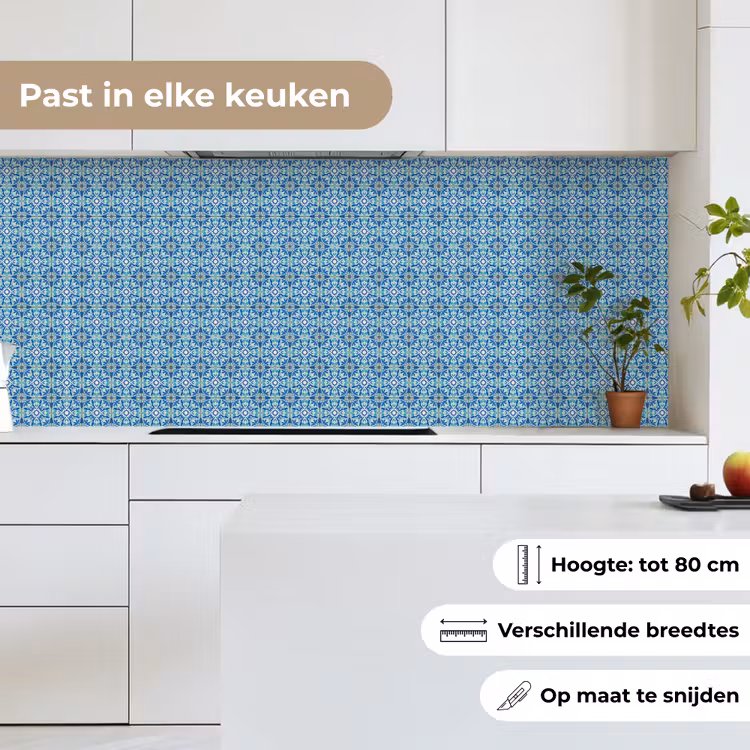 Tegels - Mozaïek - Turquoise - Blauw keuken achterwand 2 middel 871 -sfeer4_NL