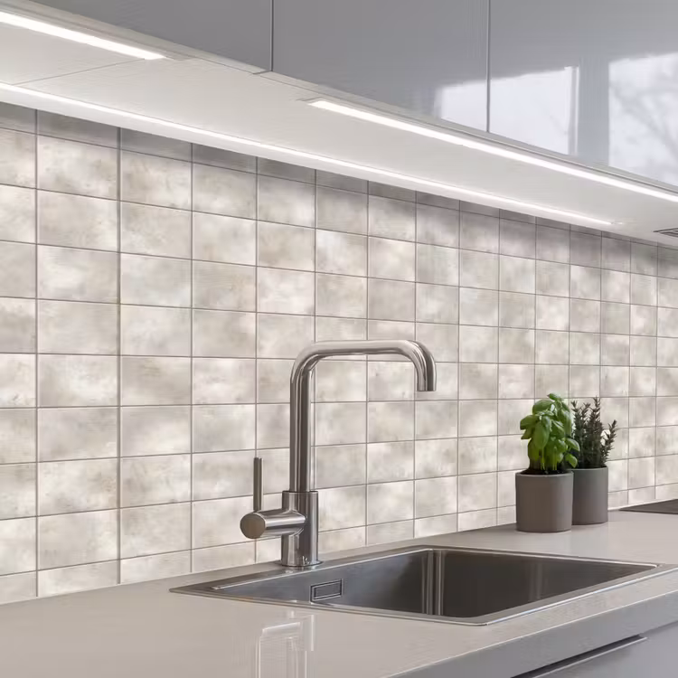 Tegels - Natuurlijk - Grijs keuken achterwand 2 middel 871 -3d_schuin