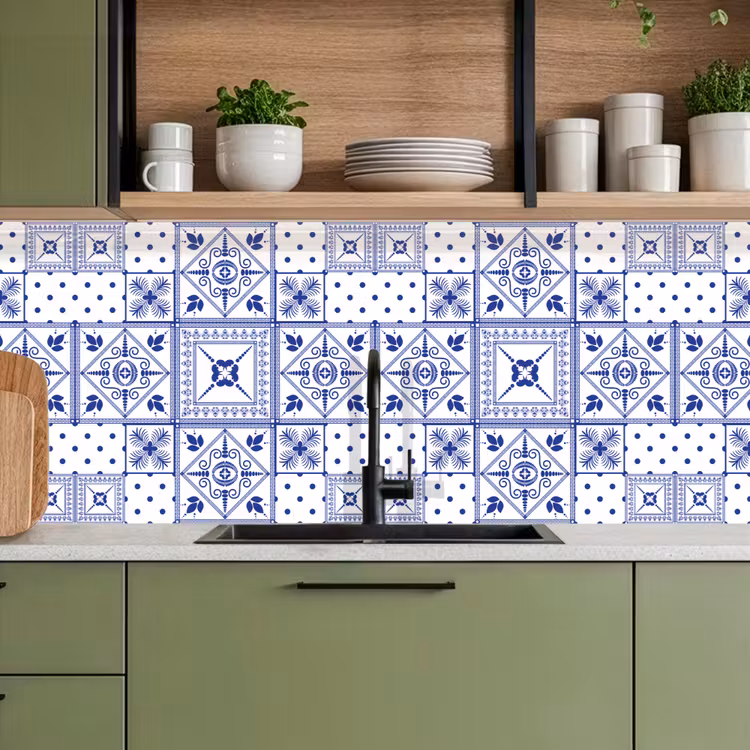 Tegels - Patronen - Delfts Blauw keuken achterwand 2 middel 871 -sfeer3