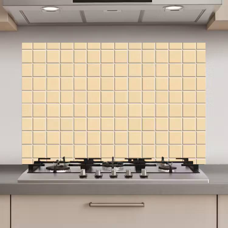 Tegels - Patroon - Crème keuken achterwand spatscherm klein 900 -3d_website