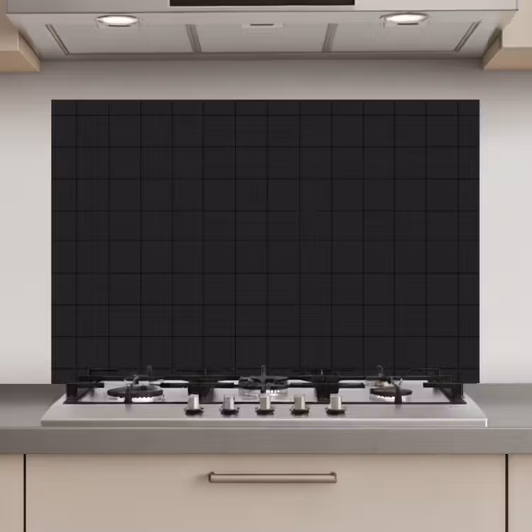 Tegels - Patroon - Mat - Zwart keuken achterwand spatscherm klein 900 -3d_website