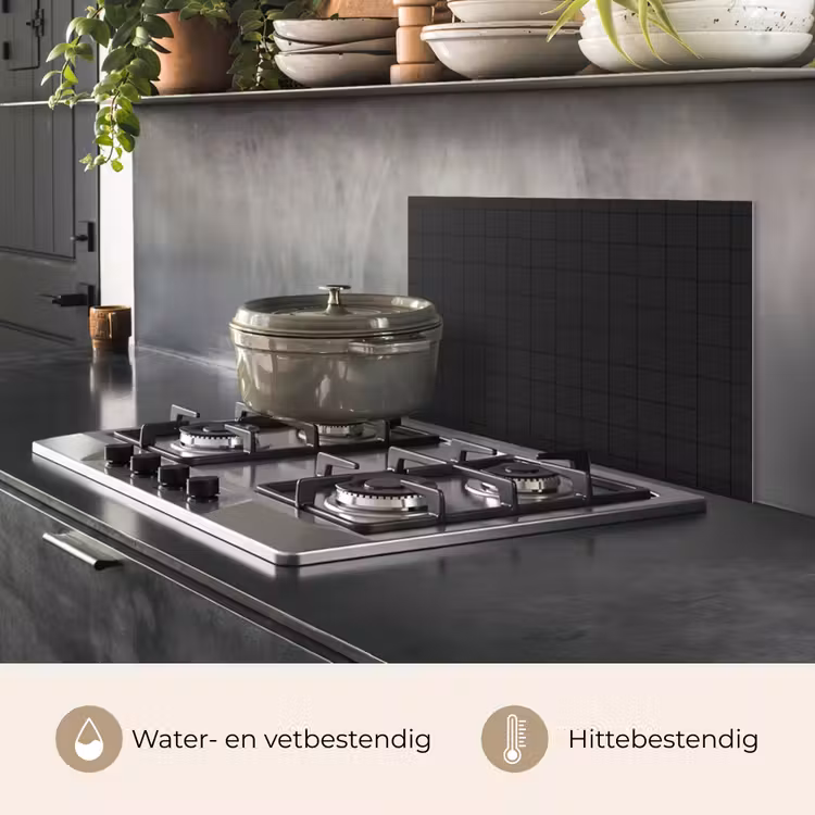 Tegels - Patroon - Mat - Zwart keuken achterwand spatscherm klein 900 -usp_NL