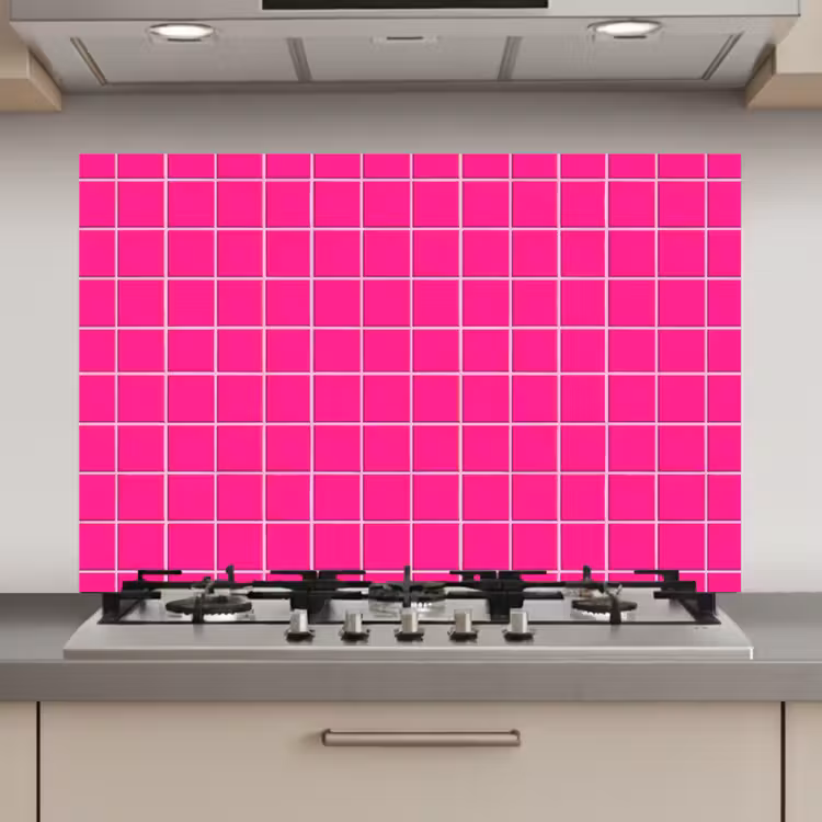 Tegels - Vierkant - Fuchsia keuken achterwand spatscherm klein 900 -3d_website