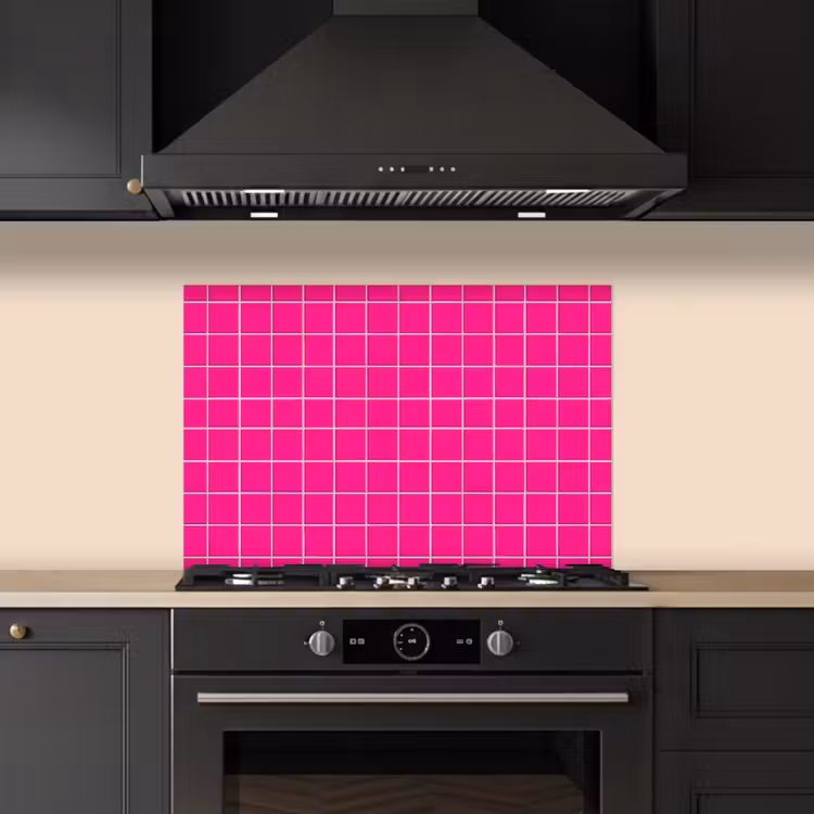 Tegels - Vierkant - Fuchsia keuken achterwand spatscherm klein 900 -sfeer1