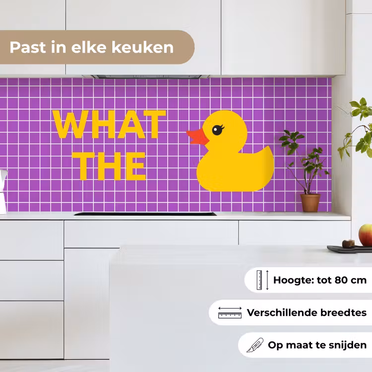 Tekst - Eend - Paars keuken achterwand 2 middel -sfeer4_NL