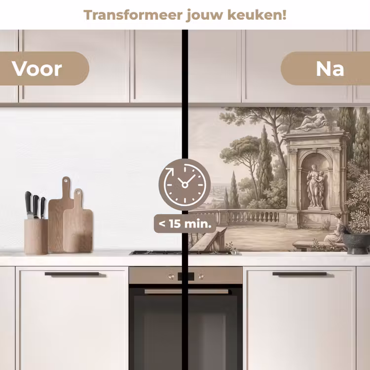 Terras - Stad - Uitzicht - Rivier keuken achterwand 2 middel -voor-na2_NL