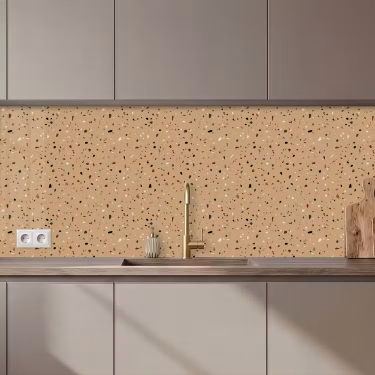 Terrazzo - Patroon - Beige keuken achterwand 2 middel 871 zz_3dshopping