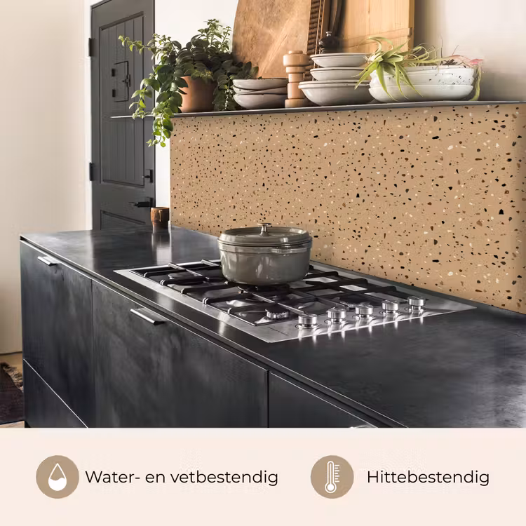 Terrazzo - Patroon - Beige keuken achterwand 2 middel 871 -usp_NL