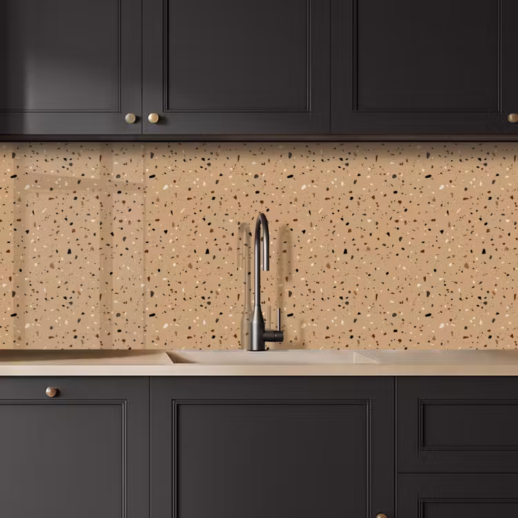 Terrazzo - Patroon - Beige keuken achterwand 2 middel 871 -sfeer1