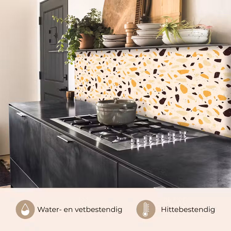 Terrazzo - Patroon - Geel - keuken achterwand 2 middel 871 -usp_NL