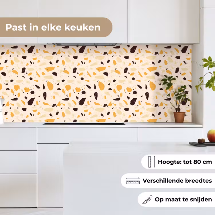 Terrazzo - Patroon - Geel - keuken achterwand 2 middel 871 -sfeer4_NL