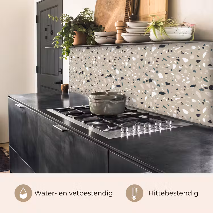 Terrazzo - Patroon - Groen keuken achterwand 2 middel 871 -usp_NL