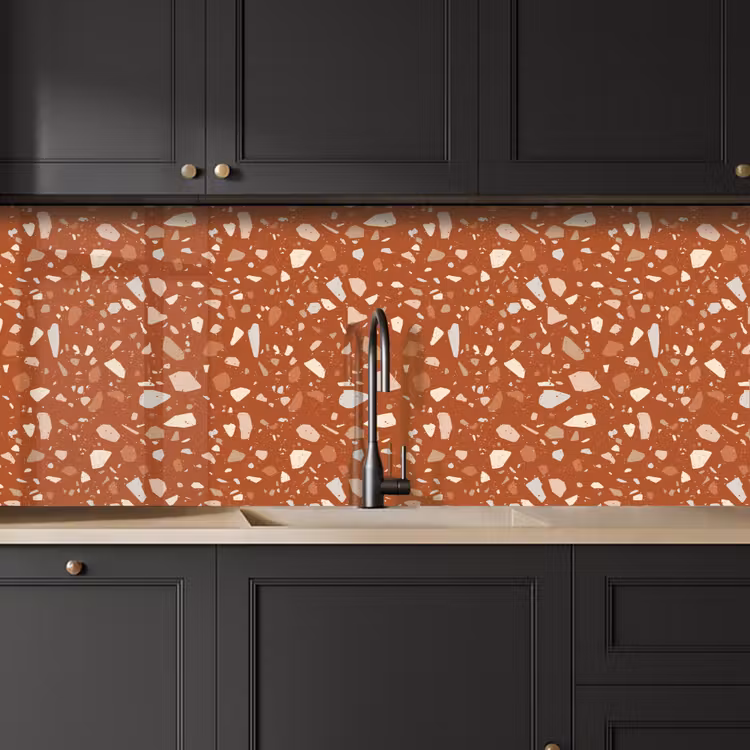 Terrazzo - Patroon - Klei keuken achterwand 2 middel 871 -sfeer1