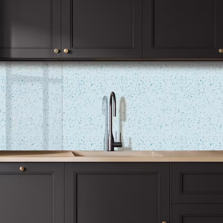 Terrazzo - Patroon - Kleurrijk - Baby Blauw keuken achterwand 2 middel 871 -sfeer1