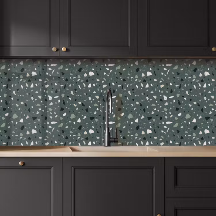 Terrazzo -  Patroon - Kleurrijk - Groen keuken achterwand 2 middel 871 -sfeer1