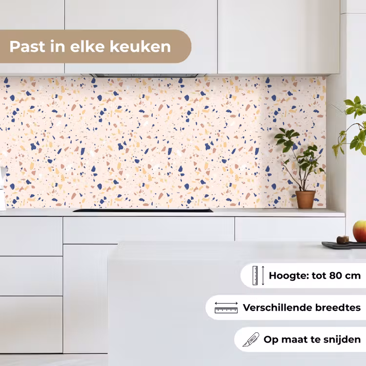Terrazzo - Patroon - Kleurrijk - Indigo keuken achterwand 2 middel 871 -sfeer4_NL