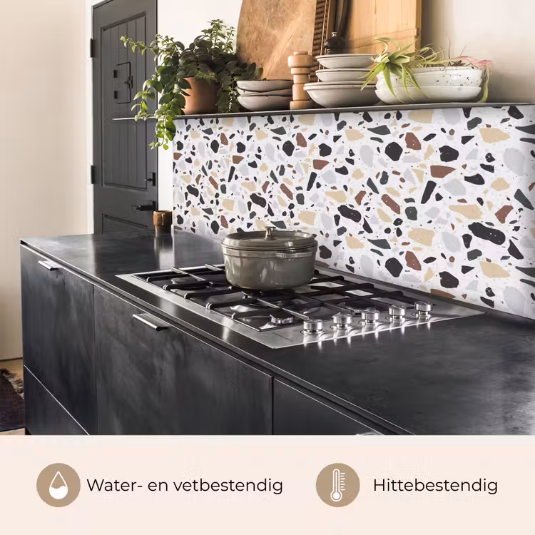 Terrazzo -  Patroon - Kleurrijk - Klei keuken achterwand 2 middel 871 -usp_NL
