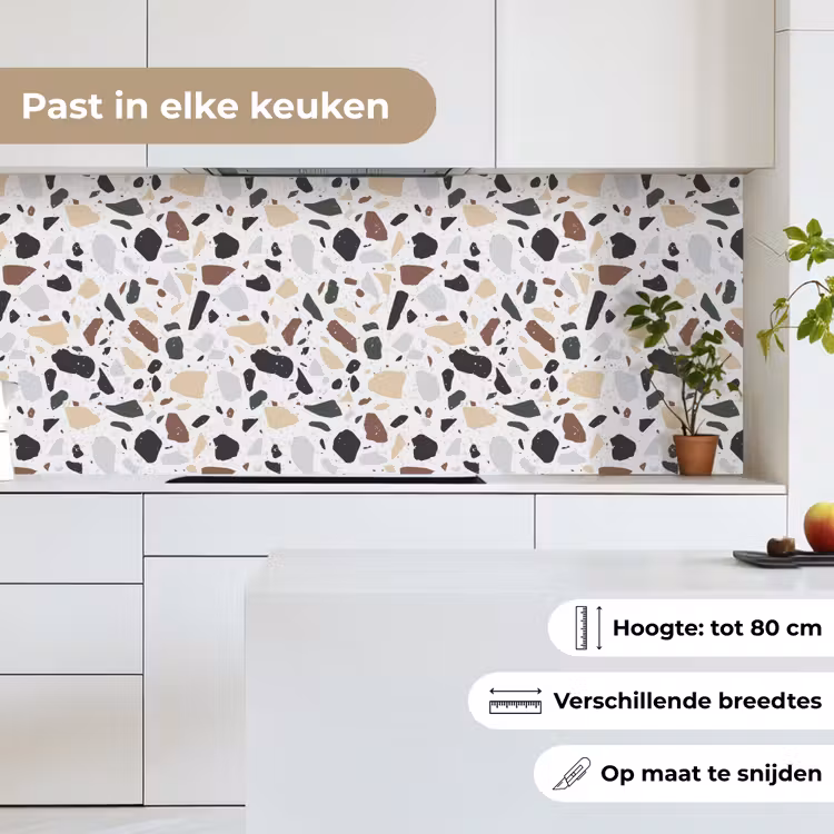 Terrazzo -  Patroon - Kleurrijk - Klei keuken achterwand 2 middel 871 -sfeer4_NL