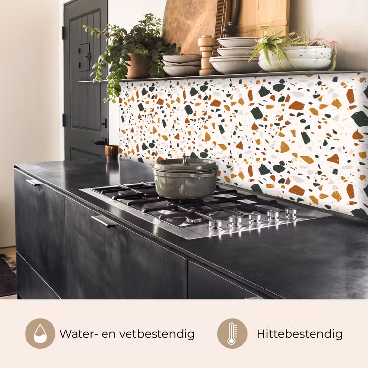 Terrazzo - Patroon - Wit - Terra keuken achterwand 2 middel 871 -usp_NL