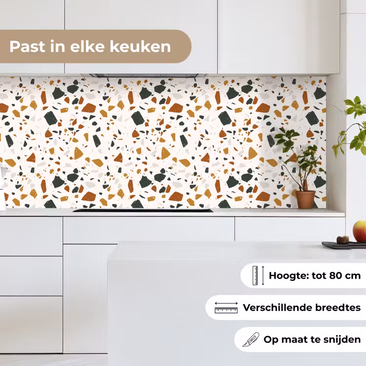 Terrazzo - Patroon - Wit - Terra keuken achterwand 2 middel 871 -sfeer4_NL