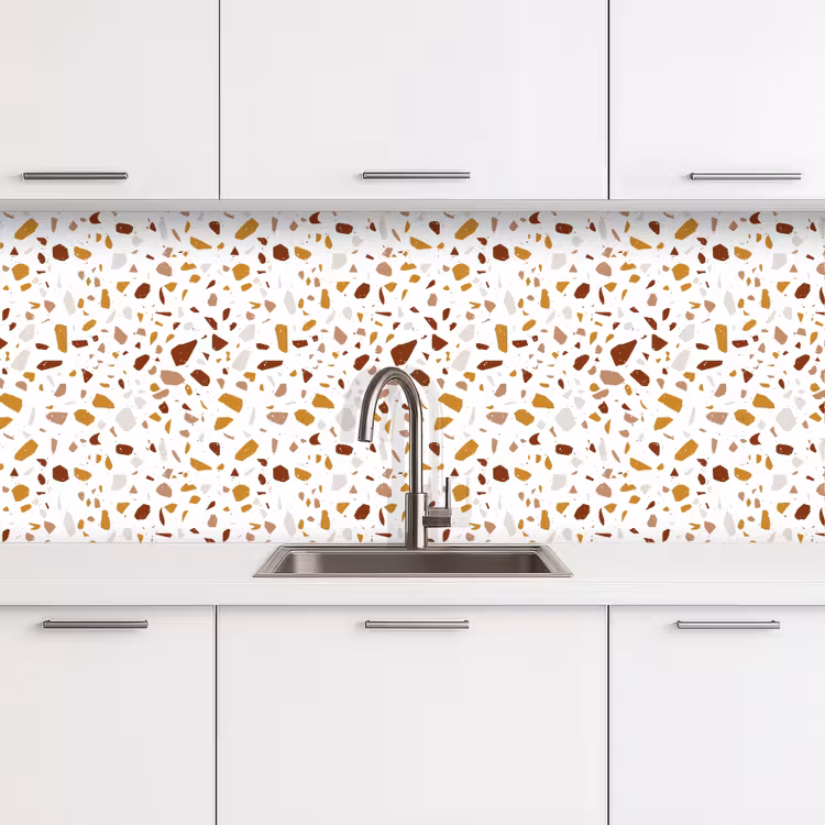 Terrazzo - Patroon - Wit - Urban keuken achterwand 2 middel 871 -3d