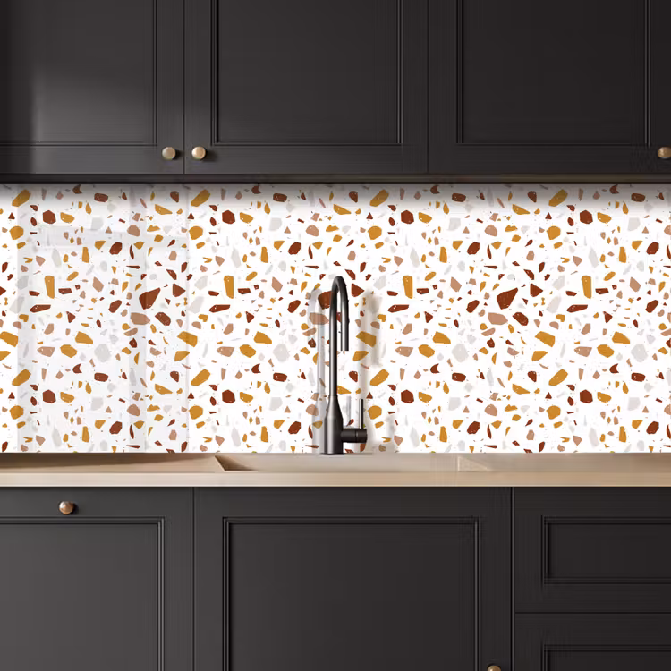 Terrazzo - Patroon - Wit - Urban keuken achterwand 2 middel 871 -sfeer1