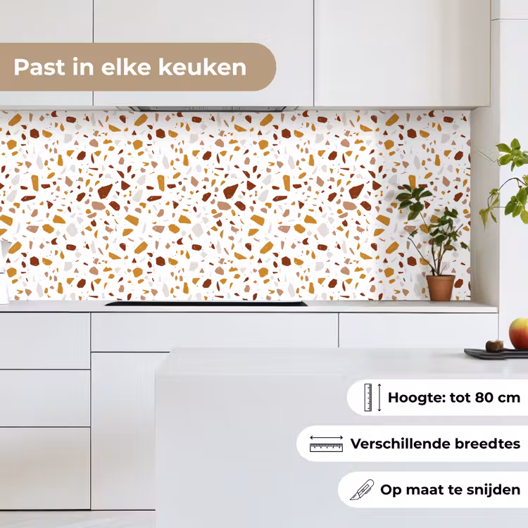 Terrazzo - Patroon - Wit - Urban keuken achterwand 2 middel 871 -sfeer4_NL