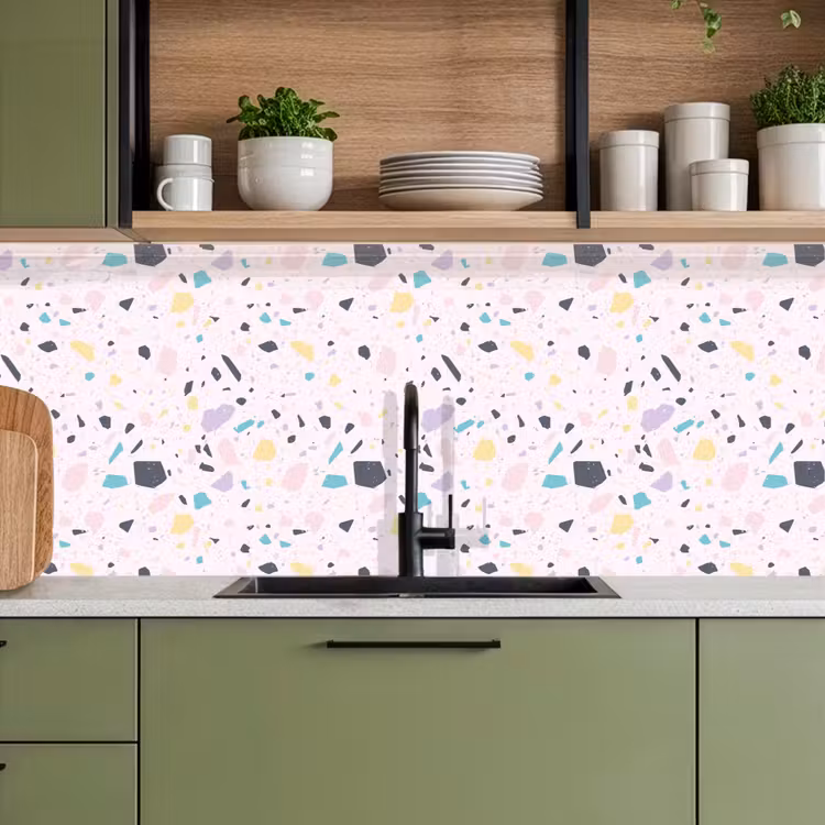 Terrazzo - Patroon - Zacht - Snoep keuken achterwand 2 middel 871 -sfeer3