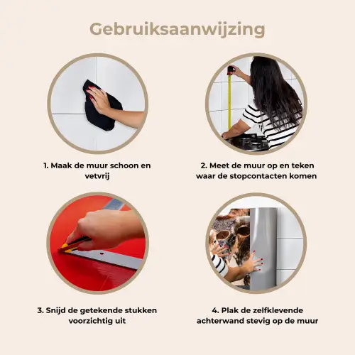 Texas Longhorn - Kalf - Weide - Dieren keuken achterwand 2 middel -gebruiksaanwijzing_NL