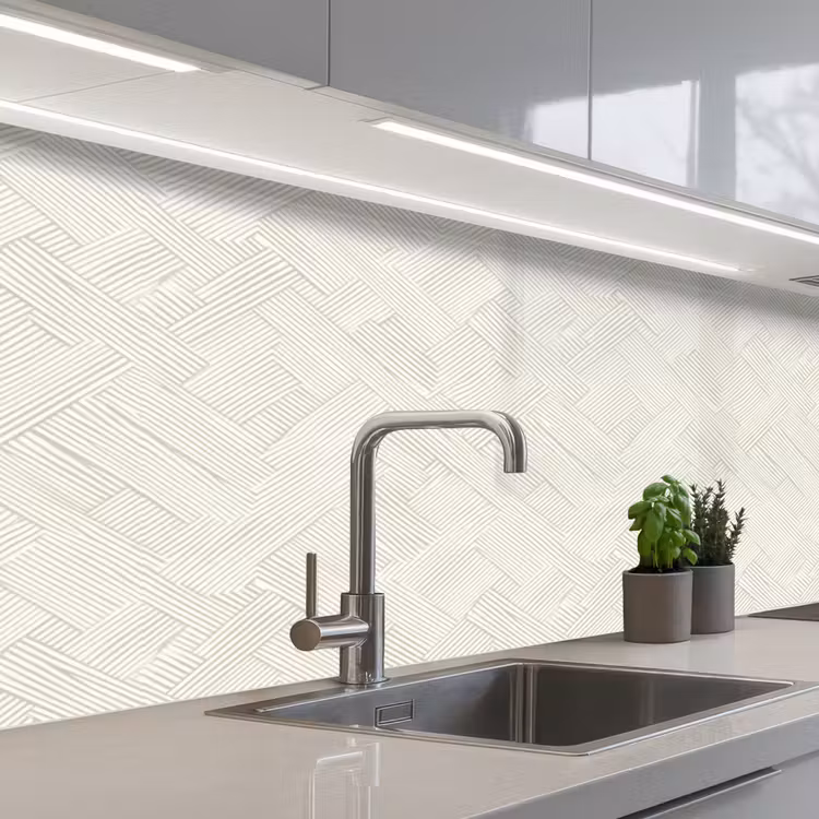 Textuur - Abstract - Beige keuken achterwand 2 middel 871 -3d_schuin