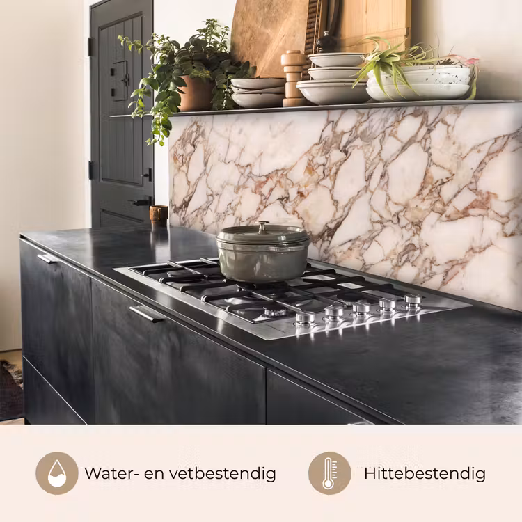Textuur - Gesteente - Aderen - Abstract - Wit keuken achterwand 2 middel -usp_NL