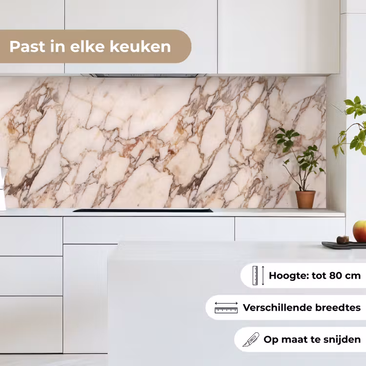 Textuur - Gesteente - Aderen - Abstract - Wit keuken achterwand 2 middel -sfeer4_NL