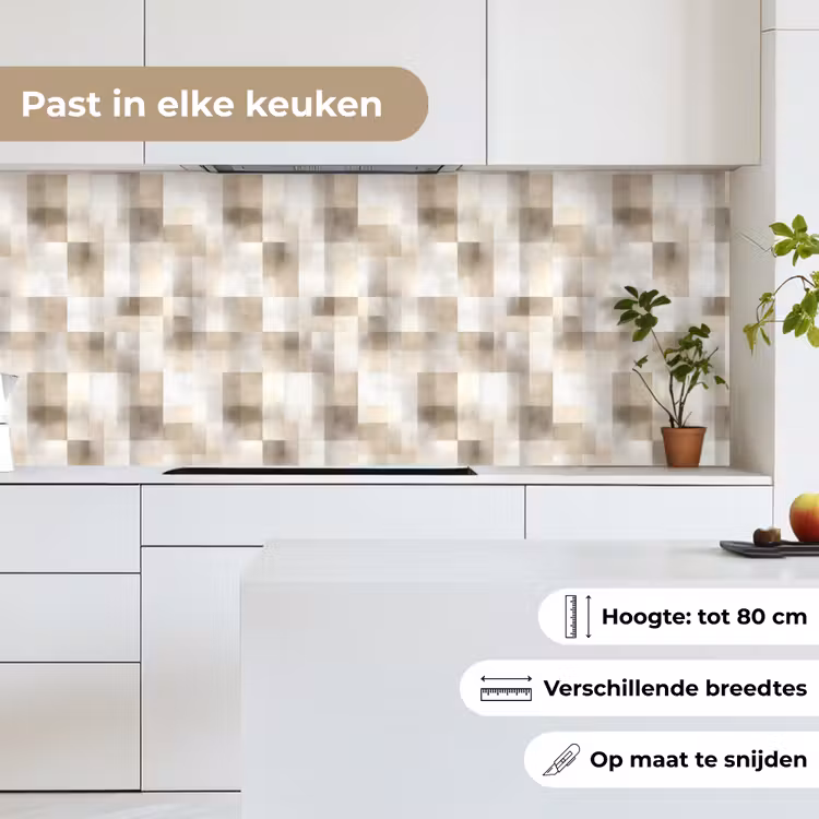 Textuur - Linnen - Beige keuken achterwand 2 middel 871 -sfeer4_NL