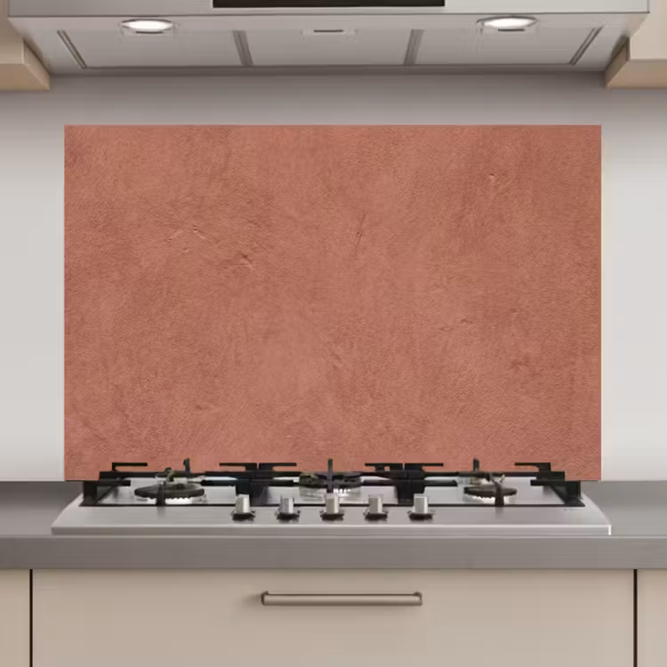 Textuur - Roodbruin - Grof - Modern keuken achterwand spatscherm klein -3d_website