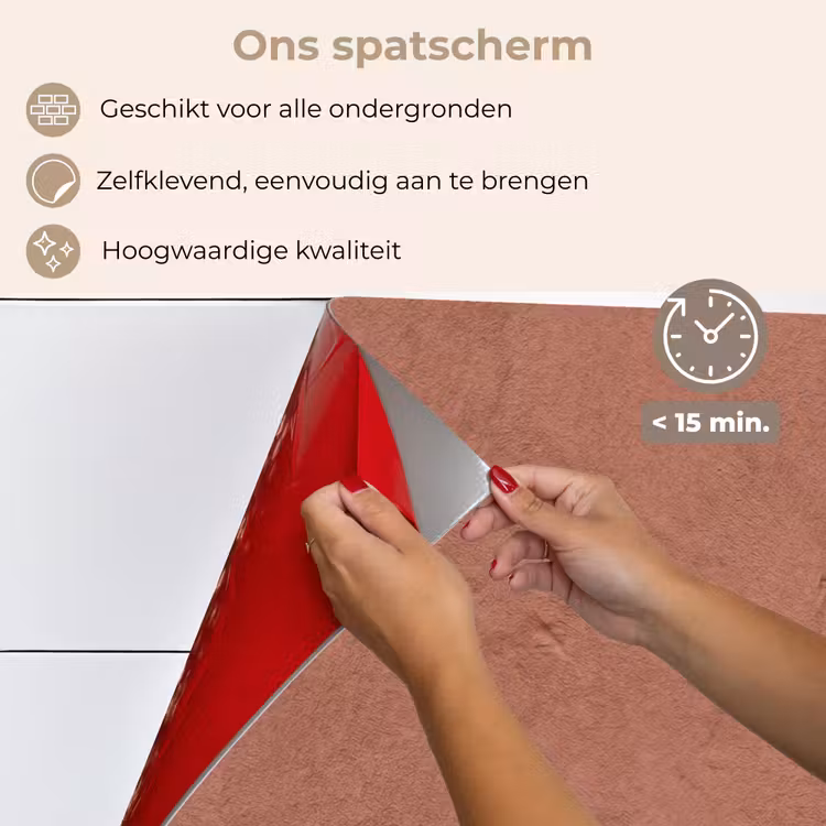 Textuur - Roodbruin - Grof - Modern keuken achterwand spatscherm klein -spatscherm_NL