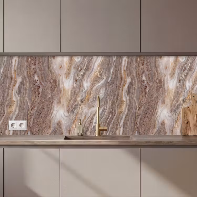 Textuur - Steen - Abstract - Beige keuken achterwand 2 middel zz_3dshopping