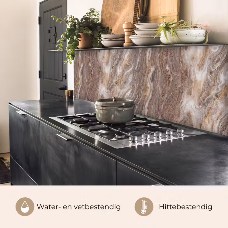 Textuur - Steen - Abstract - Beige keuken achterwand 2 middel -usp_NL