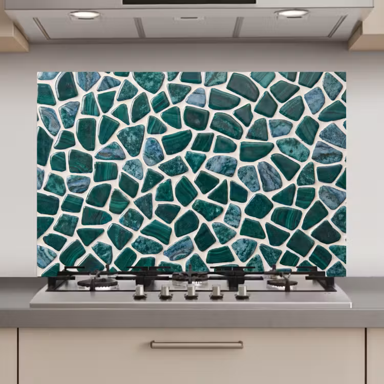 Textuur - Steen - Groen - Abstract - Patroon keuken achterwand spatscherm klein -3d_website