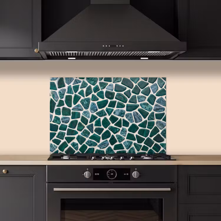 Textuur - Steen - Groen - Abstract - Patroon keuken achterwand spatscherm klein -sfeer1