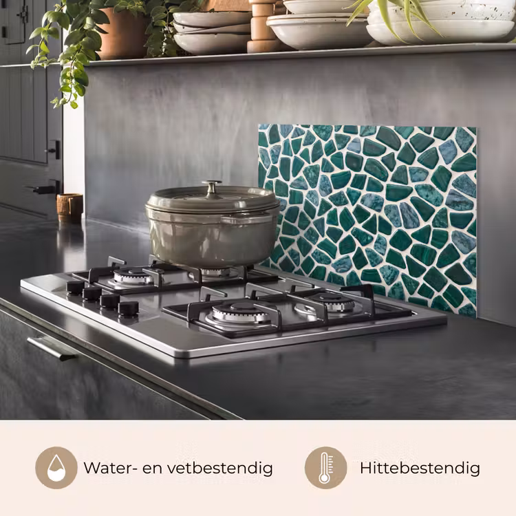 Textuur - Steen - Groen - Abstract - Patroon keuken achterwand spatscherm klein -usp_NL