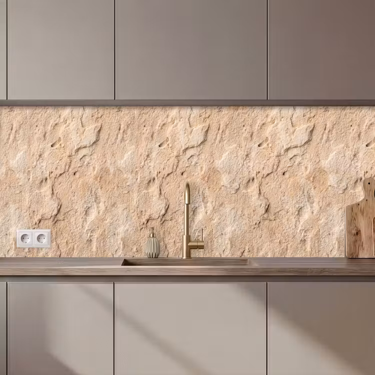 Textuur - Steen - Natuur - Beige keuken achterwand 2 middel zz_3dshopping