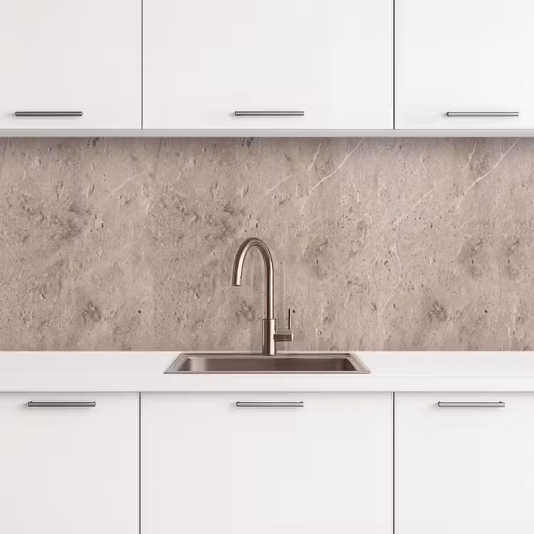 Textuur - Steen - Patroon - Rustiek - Beige keuken achterwand 2 middel -3d
