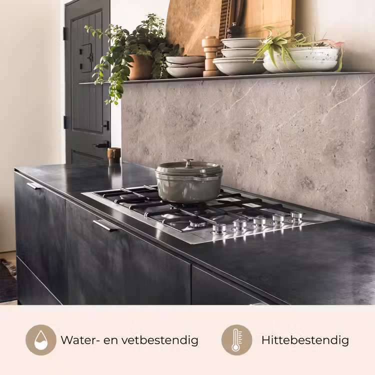 Textuur - Steen - Patroon - Rustiek - Beige keuken achterwand 2 middel -usp_NL