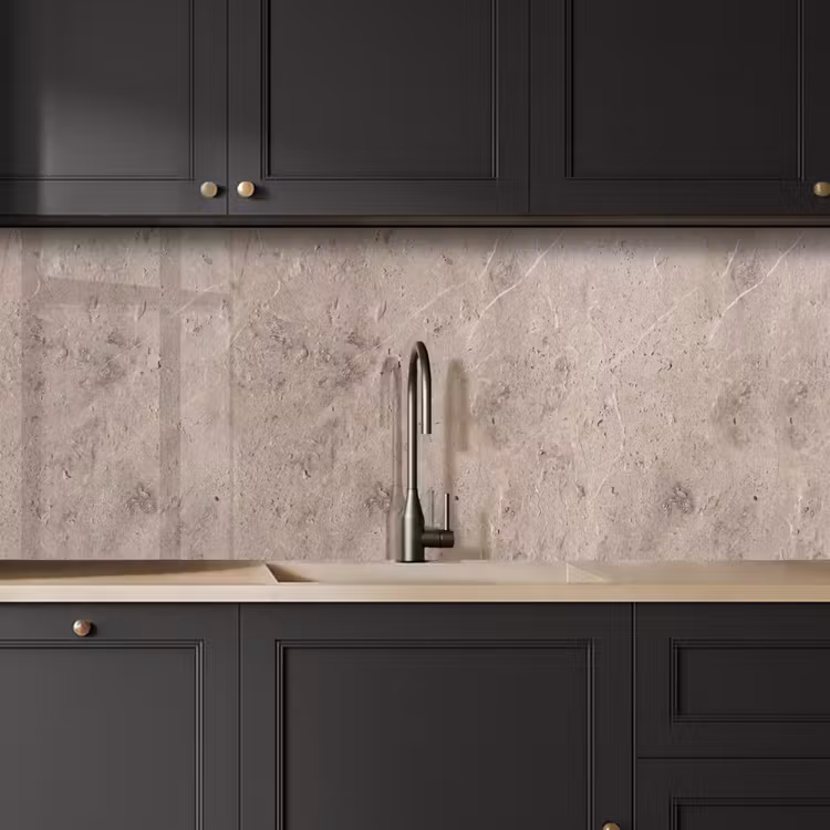 Textuur - Steen - Patroon - Rustiek - Beige keuken achterwand 2 middel -sfeer1