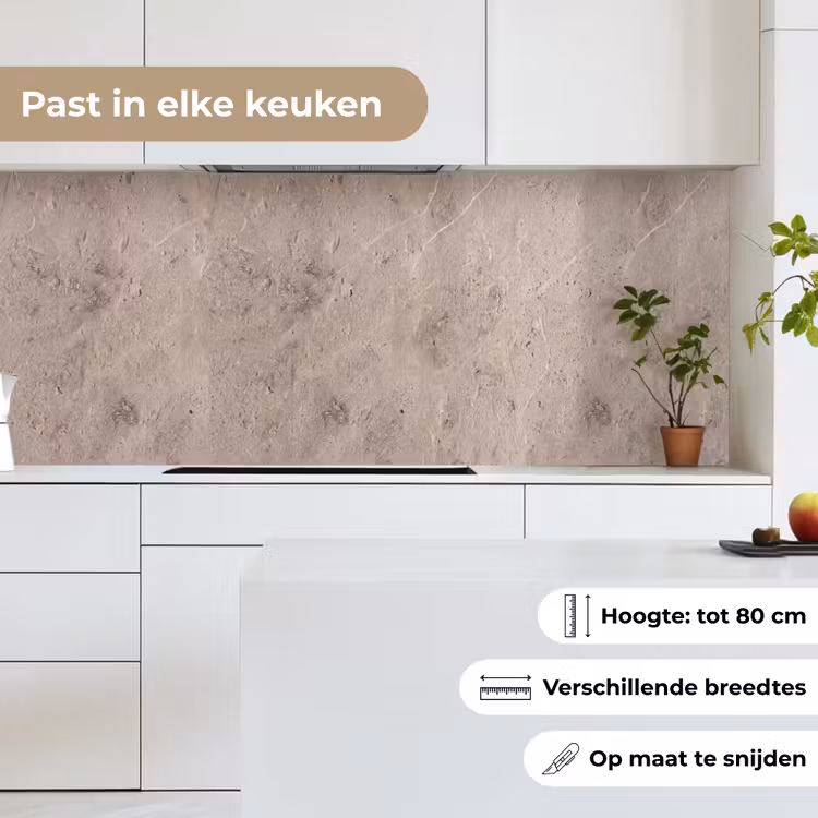 Textuur - Steen - Patroon - Rustiek - Beige keuken achterwand 2 middel -sfeer4_NL