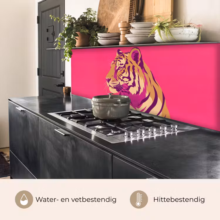 Tijger - Modern - Neon keuken achterwand 2 middel -usp_NL