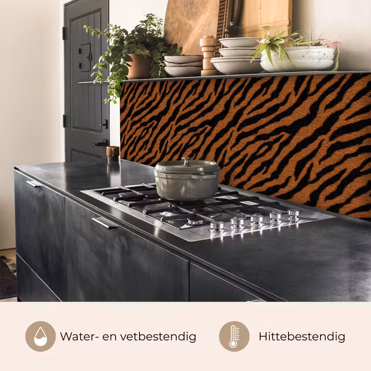 Tijger - Vacht - Zwart keuken achterwand 2 middel 871 -usp_NL